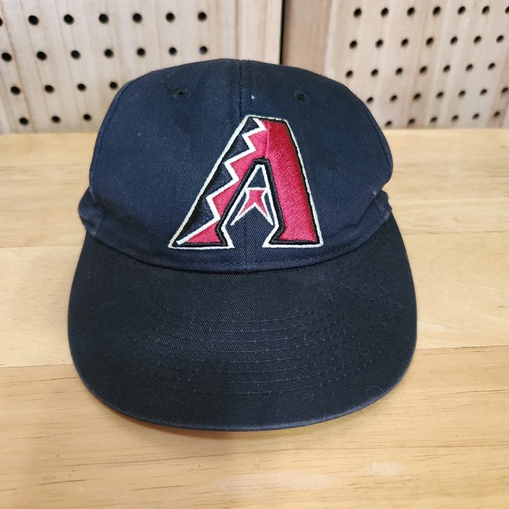 Diamondbacks Baseball Hat Team Mlb Youth Black Strap Fit Hook And Loop